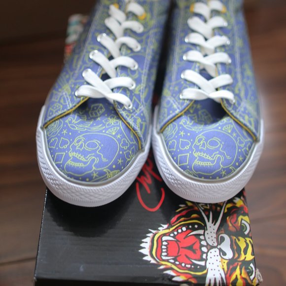 NWT Ed Hardy Skull Sneakers. - Picture 4 of 10